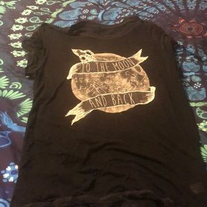 Burnout style black graphic tee